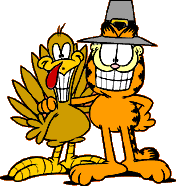 Garfield and a turkey