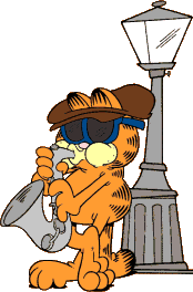 Garfield plays the saxophone