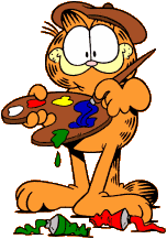 Garfield as a painter