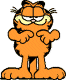 Garfield standing happy