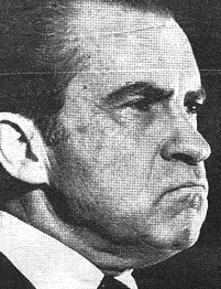 Richard M. Nixon--Wife beater, drug addict, war criminal and President of the United States of America.