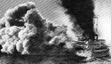 The battleship Markgraf firing a salvo