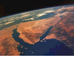 Satelitska snimka Sinajskog poluotoka