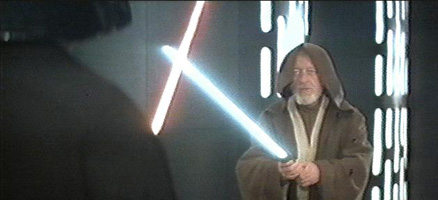 El duelo de sables de Luz entre Darth Vader y Obi-Wan Kenobi