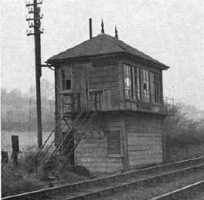 Midland Signal Box of the type used at each station. This one at Arkholme exhibits both Midland and LMS standard nameboards
