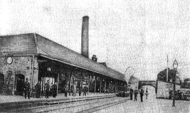 Carnforth station, circa 1870