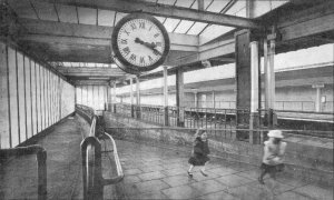 Time warp: Carnforth Train Station's clock which was featured in BBC2's Time series on famous clocks.