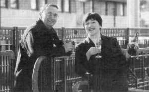 Pictured: MP Geraldine Smith with Peter Yates, chairman of the Carnforth Station & Railway Trust