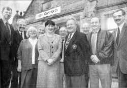 Geraldine Smith, the city council’s Jean Yates and Richard Watts, project manager David Taylor, Irvine Taylor, Ann Dale, Trust Director George Nightingale, Alice Chorley of Friends of Carnforth Station, Myles Bateman and Peter Yates from the Trust and Railtrack’s John Pengelly meet to discuss work at Carnforth Station. 3105011
