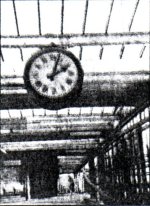 The station clock before restoration.