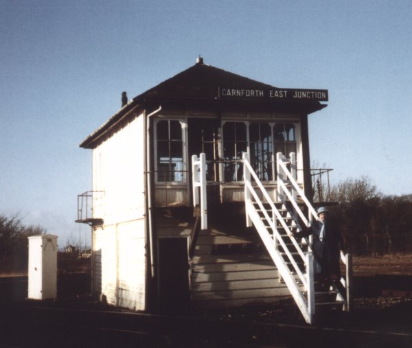 Carnforth East Junction Signalbox. Photograph courtesy of Marrion Rusell