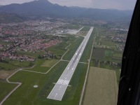 Sarajevo airport bird view
