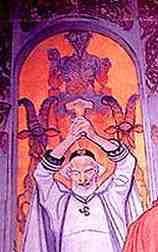 Detail of Thor Icon and Gothi raising a Thor's hammer. Click to see larger image. 