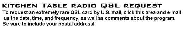 mash yore rat here tew send we'uns mail 'bout yer QSL