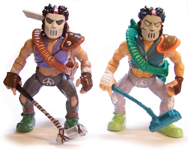 Casey Jones Kitbash (Left) and Original Toy (Right)