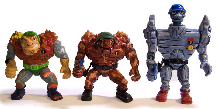 From Left to Right: General Traag (Original Toy), General Traag (Kitbash), and Granitor (Kitbash)