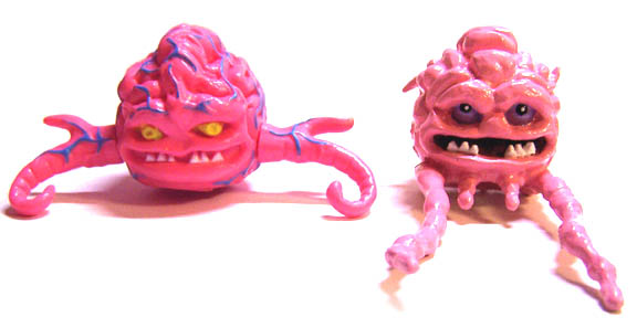 Krang, Original Toy (Left) and Kitbash (Right)