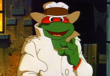 Undercover Raphael (from "Slash, the Evil Turtle from Dimension X")