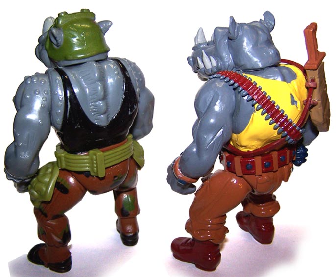 Rocksteady Original Toy (Left) and Kitbash (Right)