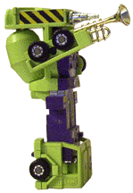 Yep, it`s a Constructicon playing a trumpet.