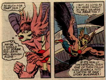 [Hawkman from All-Star Squadron.]