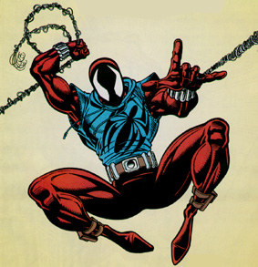 [The late, and sometimes lamented, Scarlet Spider.]