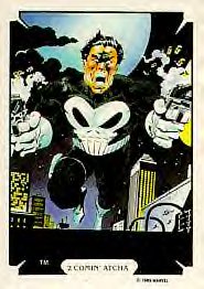 [A Punisher trading card.]