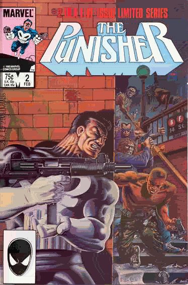 [A specimen of an early Punisher miniseries.]