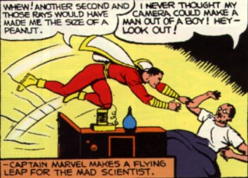 [Captain Marvel, playing in a milieu with clear boundaries of good and evil.]