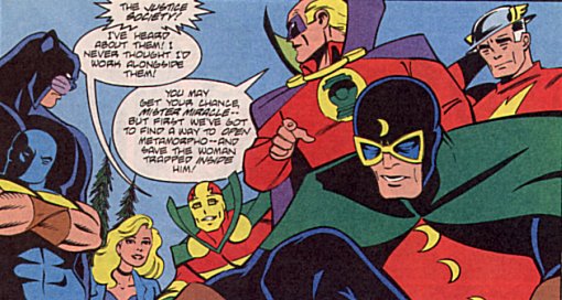[The Justice Society, months before their second euthanasia.]