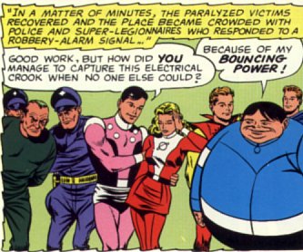 [Bouncing Boy, before a more serious concept of comics would undermine his essence through an unwelcome self-importance of the medium.]