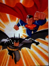[Batman and Superman in the Timm style.]