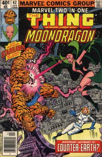 [Moondragon's lame costume can't quite overcome the excellence of this early George Perez cover.]