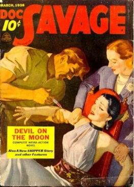 [A disturbing Doc Savage bondage cover from the late 1930s.]