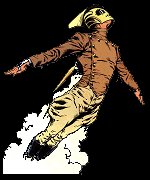 [Dave Stevens created the excellent Rocketeer with a rare fidelity to concept.]