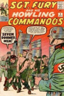 [Kirby, in part, drew on his own experiences in World War II to populate his war comics.]