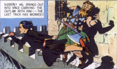 [A gorgeously-rendered Prince Valiant panel.]