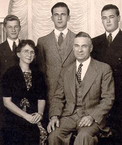 My Great-grandparents (seated), my grandfather (center), and my grand-uncles