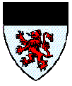 Fictional coat of arms connecting Hugh Rosel with the Bertrand family