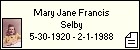 Mary Jane Francis Selby