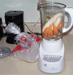 blender full of fruit