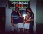 Boyce, Autumn, Amy, and Greg outside of the  Carta Blanca bar