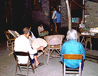 Pavement as extended living room.