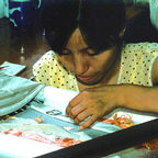 Embroidery Workshop, flowers in silk