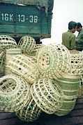 New lobster pots of river ferry