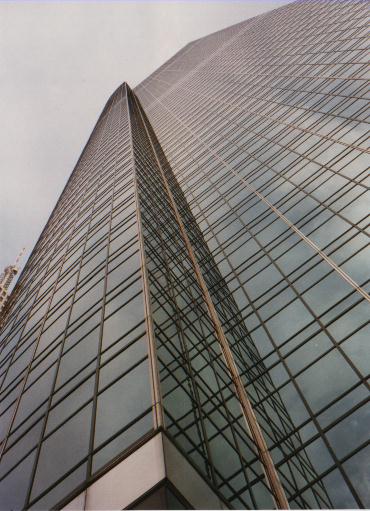 Tall skyscaper, Inter-First Bank Plaza,in downtown Houston.  This is the tallest building in Houston at 79 stories