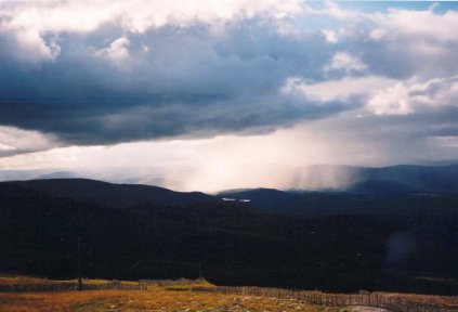 A distant shower from the top of the Cairngorms