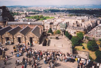 View of the One o'clock Gun from the top of Edinburgh Castle