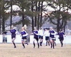 Offense Celebrates Goal vs Raleigh Fire