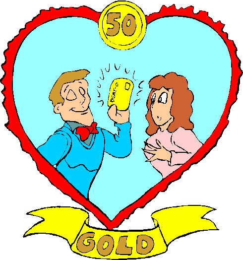 50th Wedding Anniversary - Gold